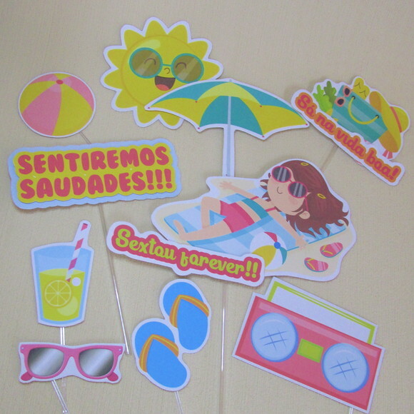 Topo de Bolo Pool Party Praia