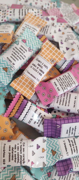 Balas Personalizadas Versículos Bíblicos - 50 Unidades