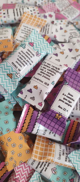 Balas Personalizadas Versículos Bíblicos - 50 Unidades