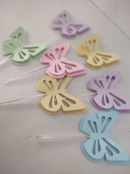 Borboletas Candy Color 3d Sortidas - Kit 30 Borboletas