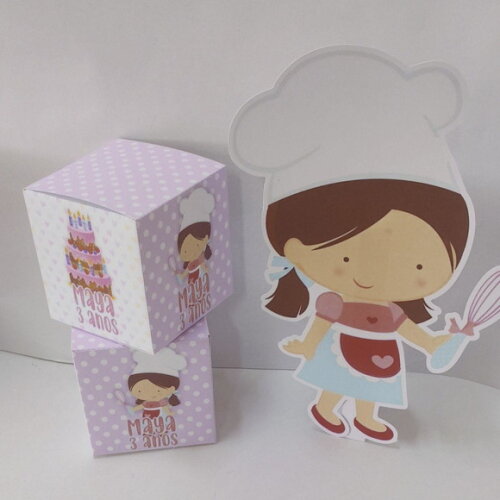 Caixa Cubo Big - Pequena Confeiteira