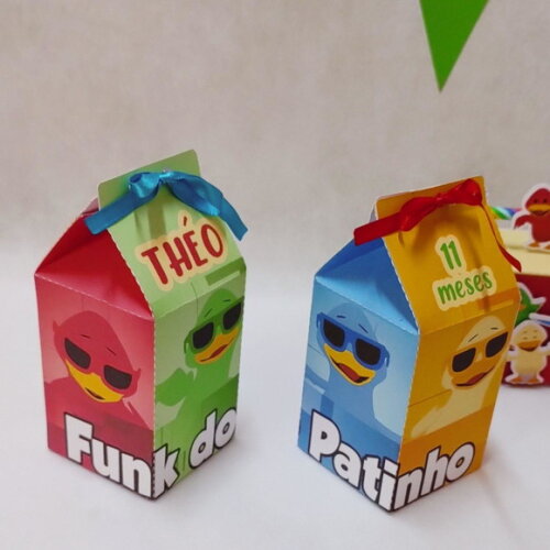 Caixa Milk Patinhos Coloridos - Funk do Patinho