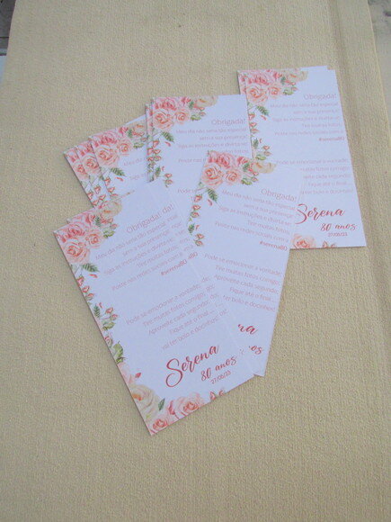 Cartão Agradecimento / Recado Floral