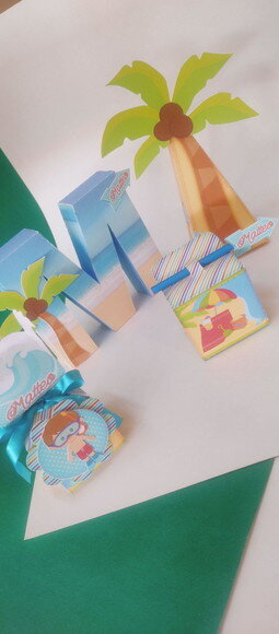Kit Caixinhas Pool Party Praia - 20 Unidades