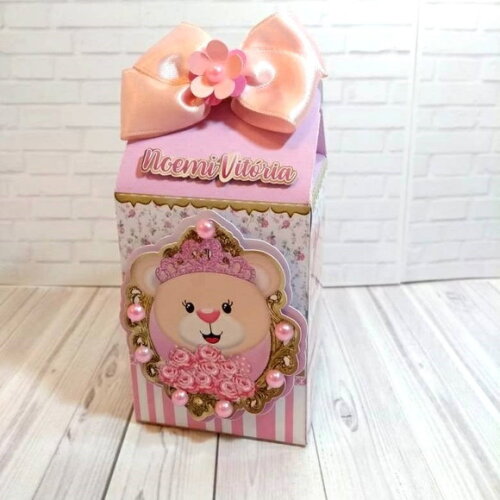Kit Caixinhas Ursinha Princesa - 40 Itens + Brinde