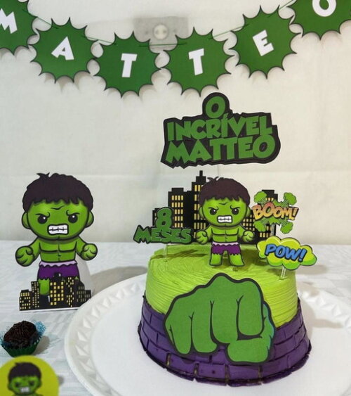 Kit Mesversário Hulk Cute