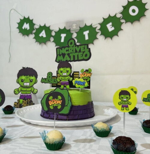 Kit Mesversário Hulk Cute