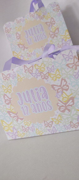 Sacola Borboletas Candy Colors