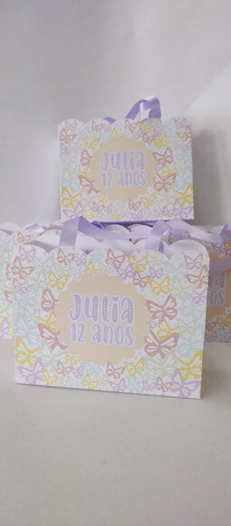 Sacola Borboletas Candy Colors