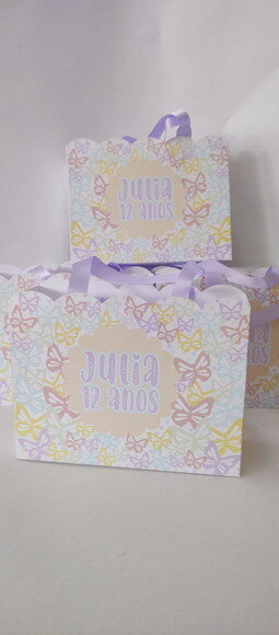 Sacola Borboletas Candy Colors