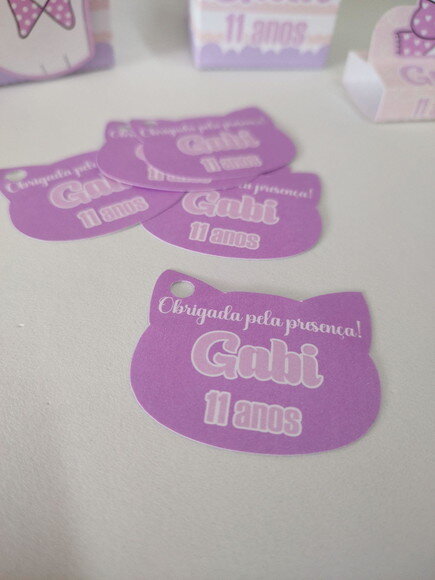 Tag com Furo Personalizada - 20 Unidades