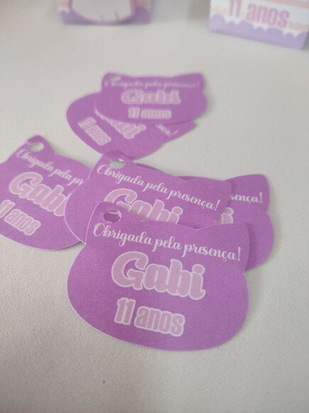 Tag com Furo Personalizada - 20 Unidades