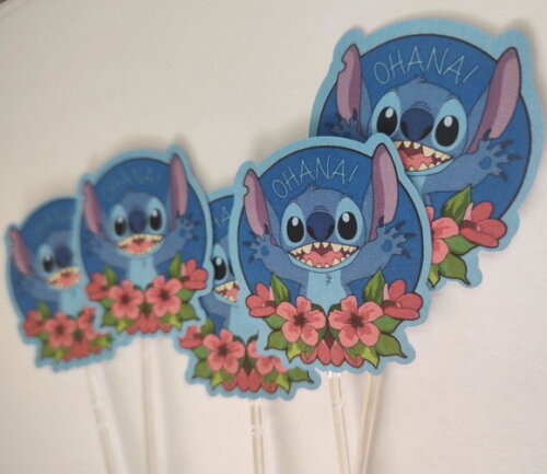 Tag para Cupcake Lilo & Stitch 40 Unidades