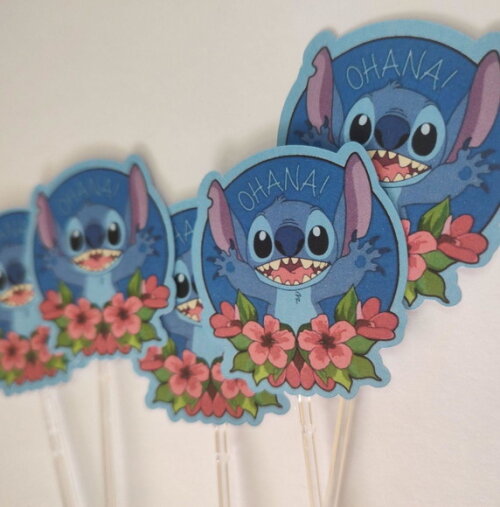 Tag para Cupcake Lilo & Stitch 30 Unidades