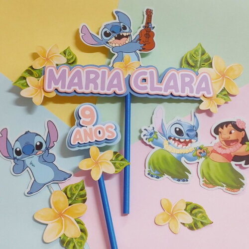 Topo de Bolo Lilo & Stitch