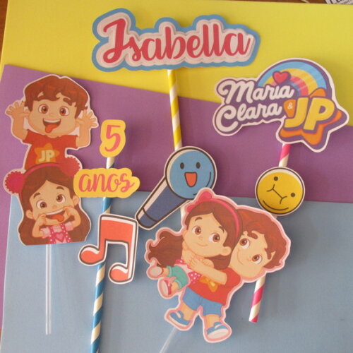 Topo de Bolo Maria Clara e Jp