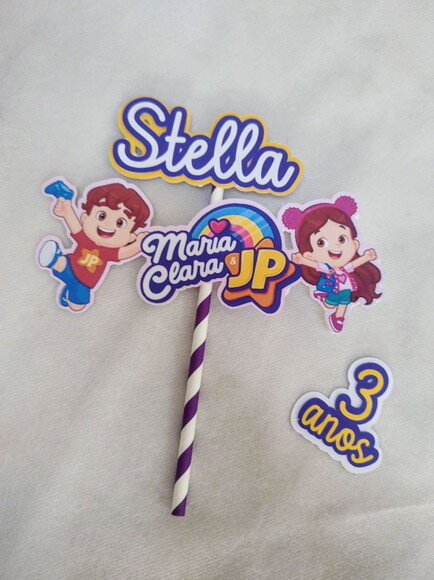 Topo de Bolo Maria Clara e Jp