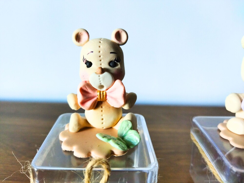 10 caixinhas personalizadas ursinha menina lembrancinha clássica