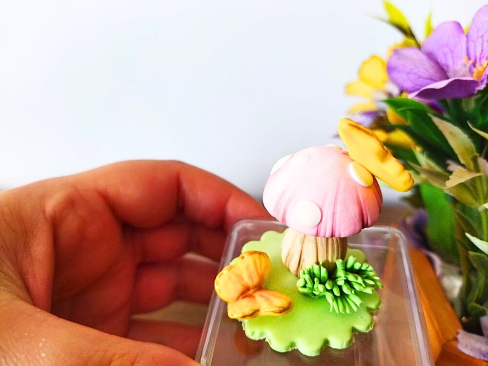 kit 10 caixinhas luxo jardim encantado em biscuit
