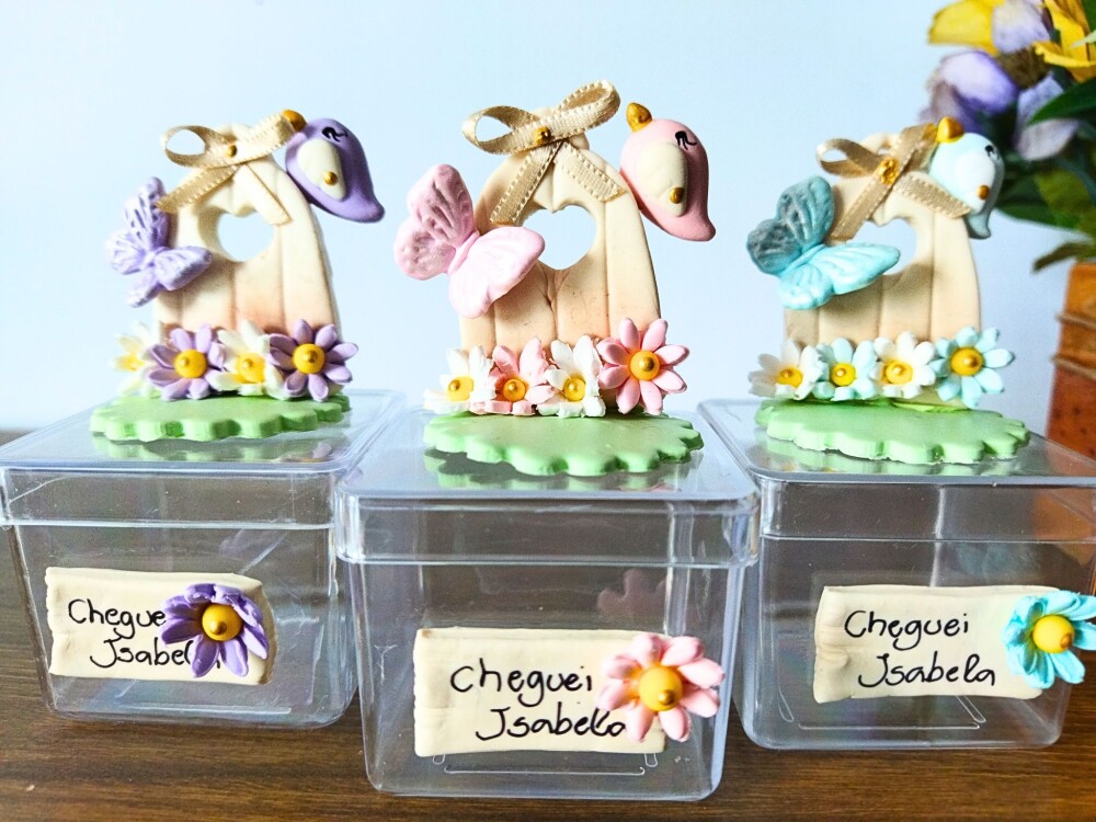 kit 10 caixinhas jardim encantado casinha luxo lembrancinha