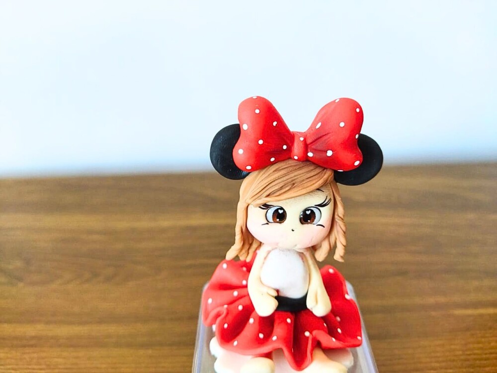 5 caixinhas cenário minnie vermelha lembrancinha para aniversár