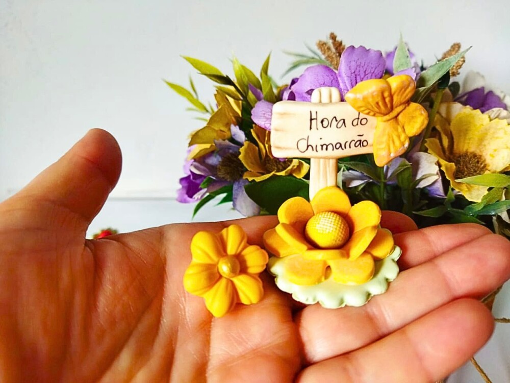 kit 5 enfeites de chimarrão plaquinha personalizada pronta para 