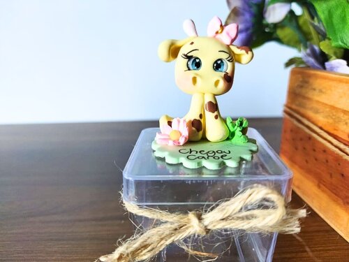 caixinha personalizada safari menina cand color em biscuit