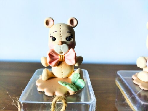 10 caixinhas personalizadas ursinha menina lembrancinha clássica