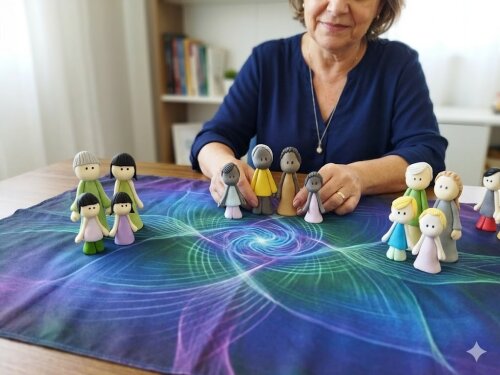 kit bonecos constelação familiar 24 peças etnias e diversidade