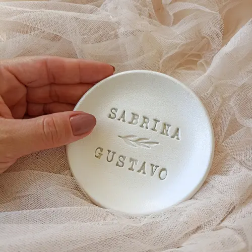 Mini Porta Alianças Personalizado