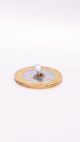 Galinha Branca Miniatura M1040