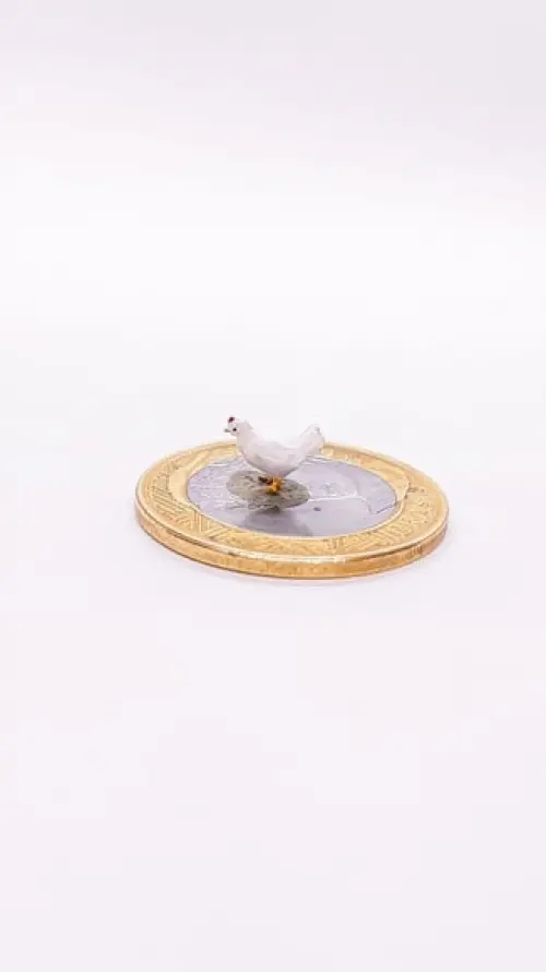 Galinha Branca Miniatura M1040