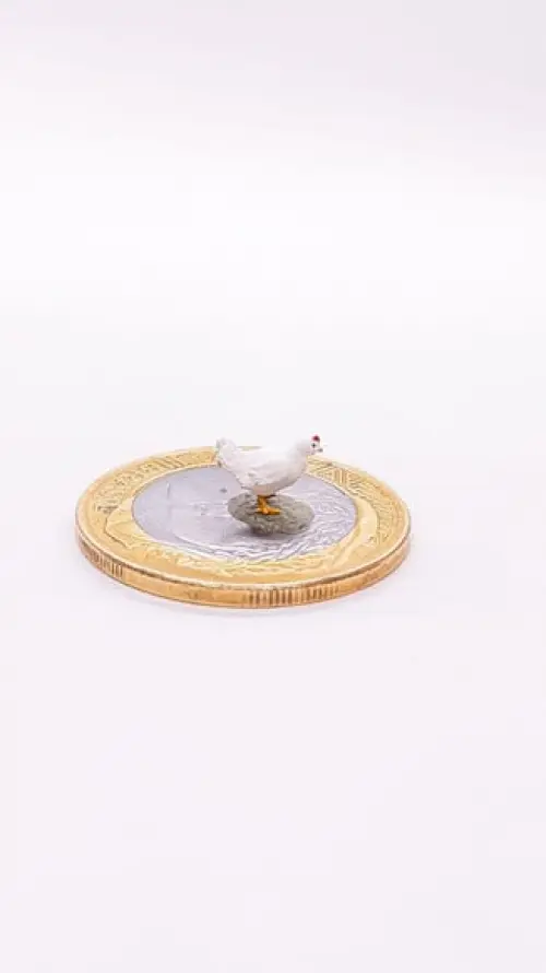 Galinha Branca Miniatura M1040