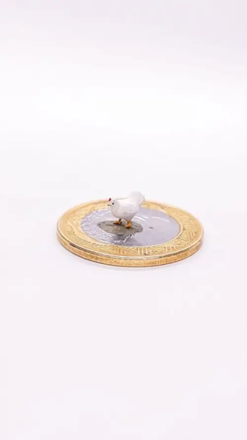 Galinha Branca Miniatura M1040