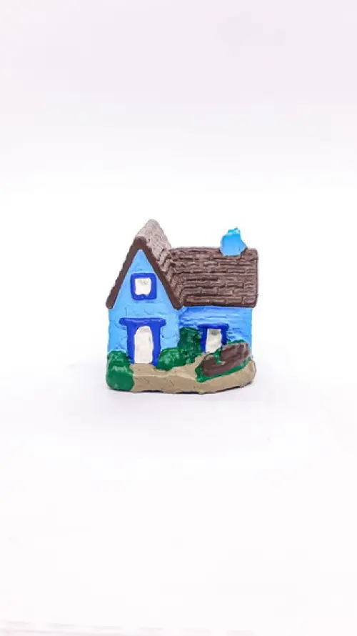 Casinha com Jardim Miniatura M647o