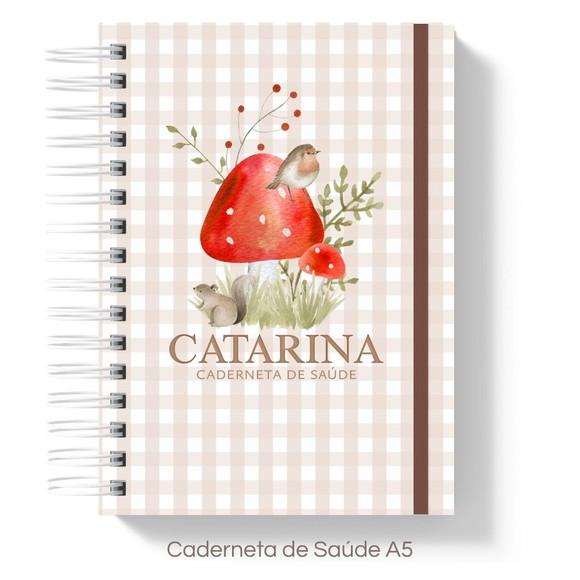 Caderneta de Vacinação e Saúde Cogumelo Personalizada