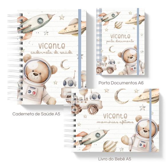 Kit Caderneta de Saúde + Livro do Bebê + Porta Documentos