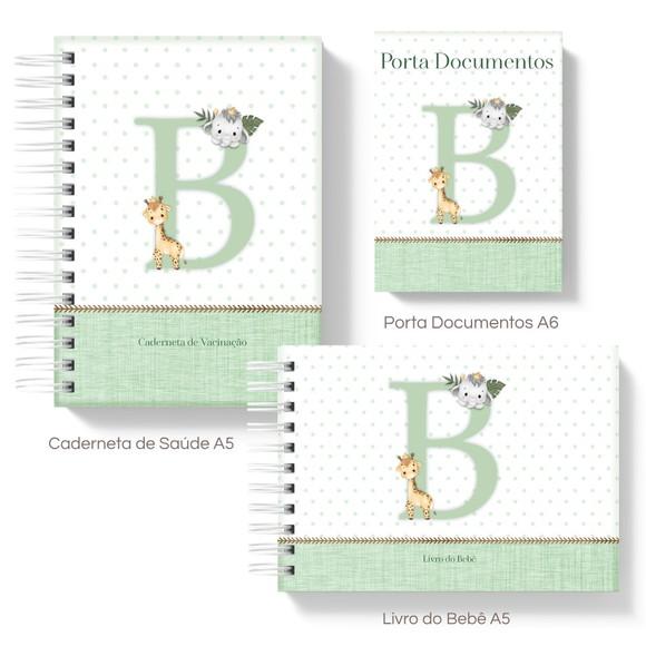 Kit Caderneta de Saúde + Livro do Bebe + Porta Documentos