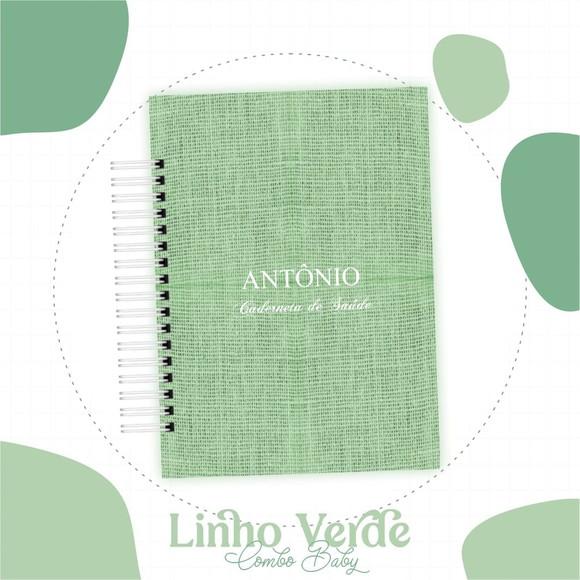 Caderneta de Vacina Saúde Linho Verde Personalizada