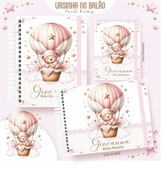 Caderneta de Saúde + Livro do Bebe Porta Documentos Ursinha