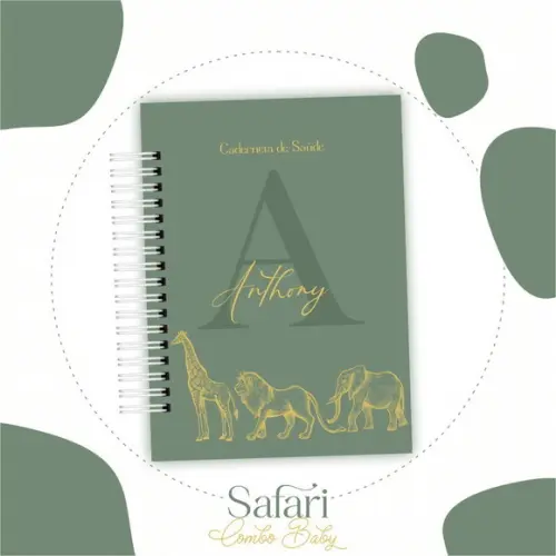 Caderneta de Vacinação Safari Minimalista