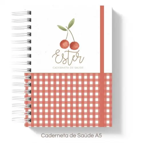 Caderneta de Vacinação e Saúde Cerejinha Personalizada