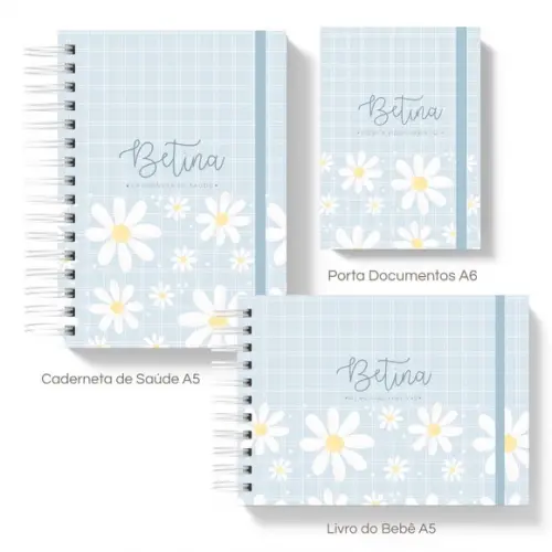 Kit Caderneta de Saúde + Livro do Bebe + Porta Documentos