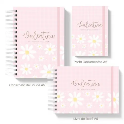 Kit Caderneta de Saúde + Livro do Bebe + Porta Documentos