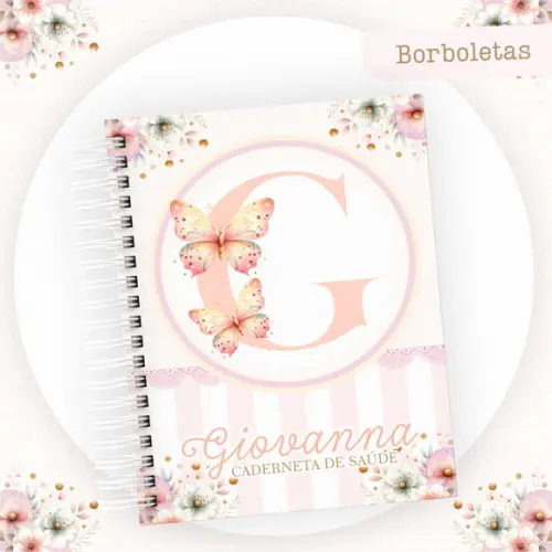 Caderneta de Vacinação Borboleta Personalizada