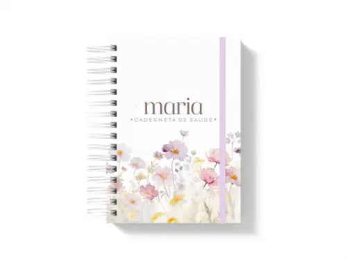Caderneta de Vacina Floral Personalizada
