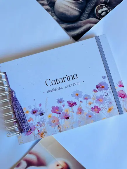 Livro do Bebê Personalizado Floral A5