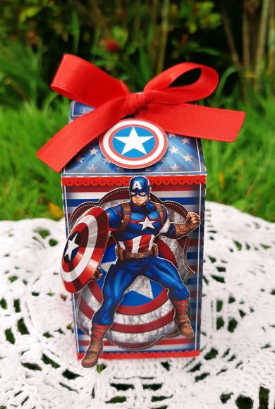 Caixa Milk Personalizada Capitão América