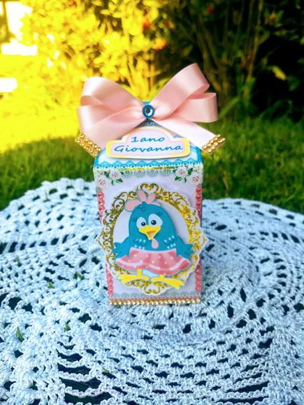 Caixa milk personalizada galinha pintadinha