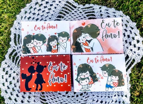 Caixinha para 6 Bombons ou Docinhos dia dos Namorados